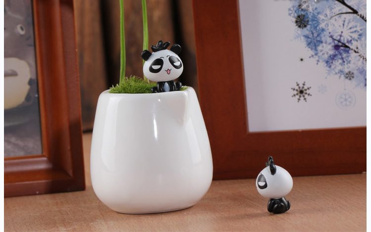 Miniture Fairy Garden Accessories Supplies Mini Panda Figurine Model Toys Pot Bonsai Miniature Garden Terrariums Fairy Garden Animals Kits Items Car Interior Decoration Table Ornaments - 描述图 4