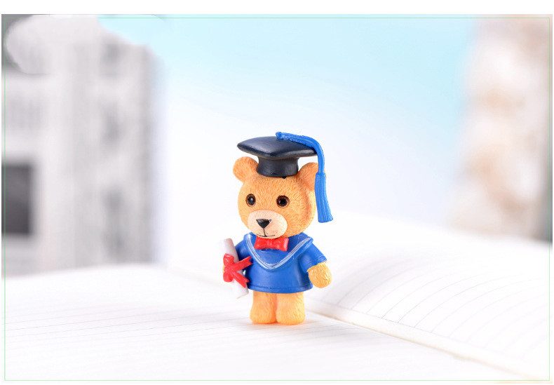 Miniture Fairy Garden Accessories Supplies Cartoon Doctor Bear Model Kids Toys Pot Bonsai Miniature Garden Terrariums Fairy Garden Figurine Animals Kits Items Car Interior Decoration Table Ornaments - 描述图 4