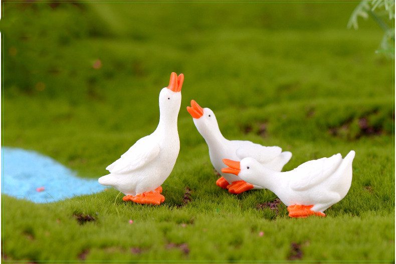 Miniture Fairy Garden Accessories Supplies Goose Model Kids Toys Pot Bonsai Miniature Garden Terrariums Fairy Garden Figurine Animals Kits Items Car Interior Decoration Table Ornaments - 描述图 3