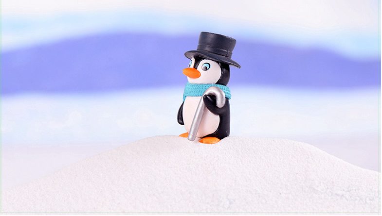 Cartoon Resin Penguin Model Kids Toys Miniture Fairy Garden Accessories Supplies Pot Bonsai Moss Fairy Garden Animals Micro Landscape Miniature Garden Terrariums Fairy Garden Figurine Kits Items Table Decoration Accessories - 描述图 6