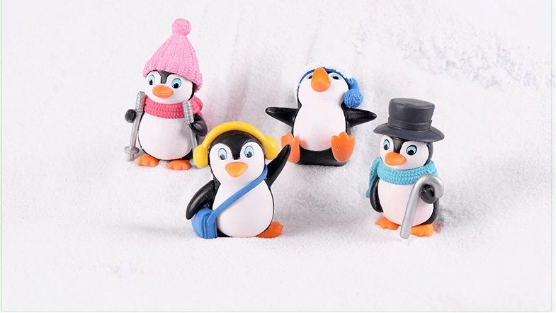 Cartoon Resin Penguin Model Kids Toys Miniture Fairy Garden Accessories Supplies Pot Bonsai Moss Fairy Garden Animals Micro Landscape Miniature Garden Terrariums Fairy Garden Figurine Kits Items Table Decoration Accessories - 描述图 3
