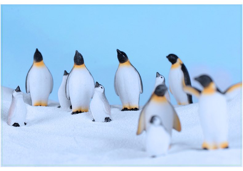 Resin Penguin Model Kids Toys Miniture Fairy Garden Accessories Supplies Pot Bonsai Moss Fairy Garden Animals Micro Landscape Miniature Garden Terrariums Fairy Garden Figurine Kits Items Auto Interior Decoration - 描述图 3