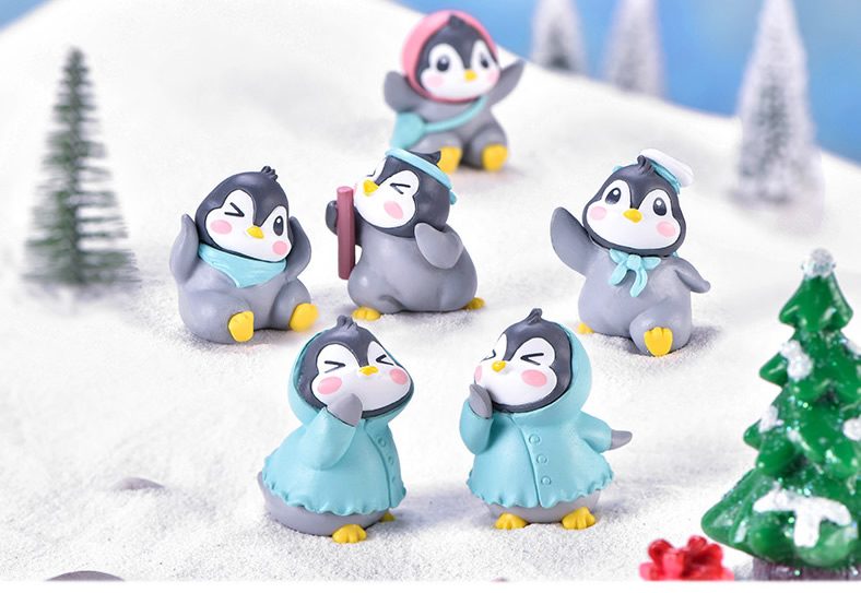 Resin Penguin Model Kids Toys Fairy Garden Decoration Miniture Fairy Garden Accessories Supplies Pot Bonsai Moss Fairy Garden Animals Micro Landscape Miniature Garden Terrariums Fairy Garden Figurine Kits Items Auto Interior Decoration - 描述图 3