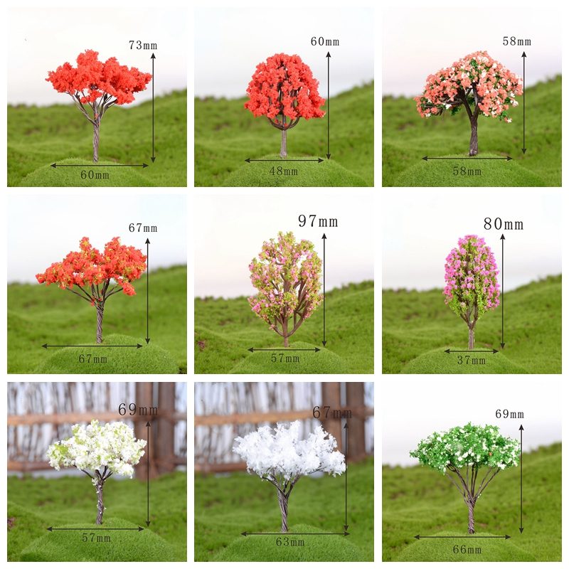 Fairy Garden Plants Mini Miniature Garden Ornament Artificial Tree Crafts Bonsai Figurine Terrarium Accessories Diy Fairy Garden Supplies