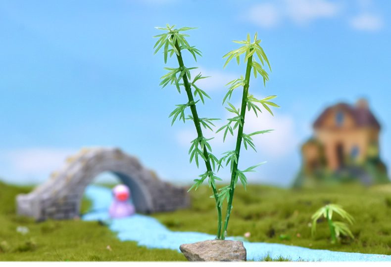 Fairy Garden Plants Mini Bamboo Plant Figurine Fairy Garden Accessories Micro Landscape Bonsai Decor Diy Fairy Garden Supplies - 描述图 2