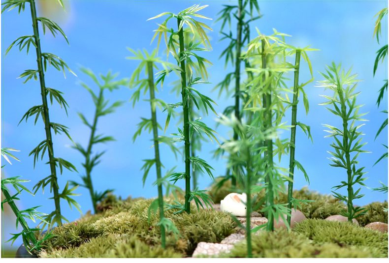 Fairy Garden Plants Mini Bamboo Plant Figurine Fairy Garden Accessories Micro Landscape Bonsai Decor Diy Fairy Garden Supplies - 描述图 3