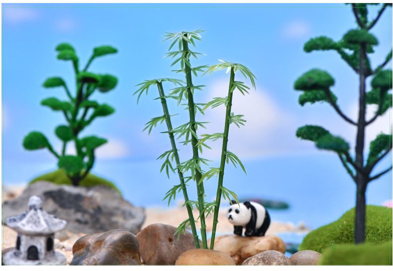 Fairy Garden Plants Mini Bamboo Plant Figurine Fairy Garden Accessories Micro Landscape Bonsai Decor Diy Fairy Garden Supplies - 描述图 4