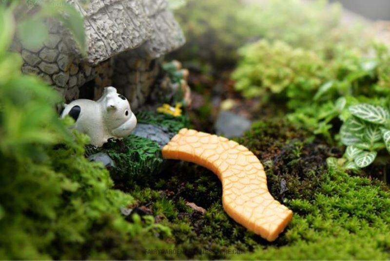 Bonsai Fairy Garden Ladder Small Stairs Steps Corridor Micro Landscape Miniature Fairy Garden Decoration Terrariums Fairy Garden Accessories Pot Green Plants Fairy Garden Ornament - 描述图 2