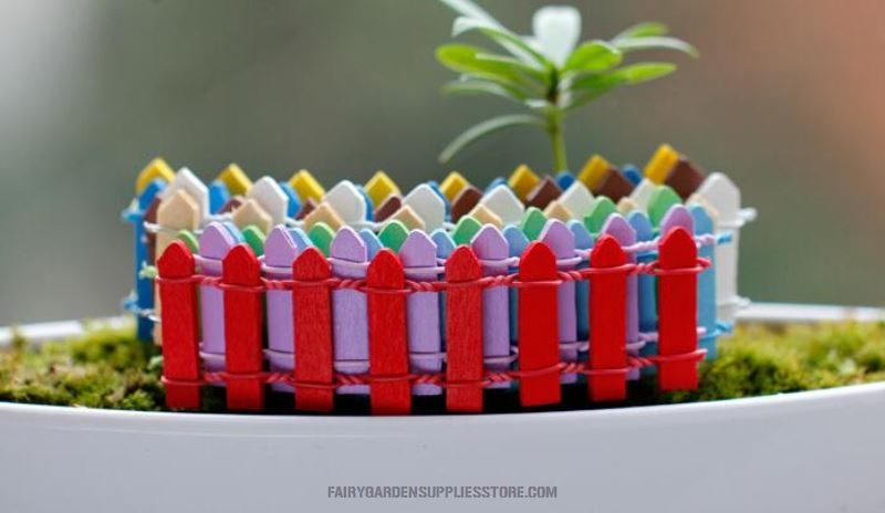 Terrariums Fairy Garden Fence Aquarium Micro Landscape Miniature Garden Barrier Small Fairy Garden Decoration Small Fence Fairy Garden Ornament Bend Fairy Garden Accessories Diy Toys Wooden Fence - 描述图 3
