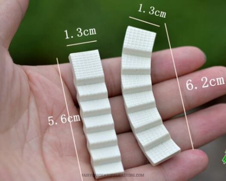 Fairy Garden Stairs Micro Landscape Miniature Fairy Garden Decoration Small Road Stairs Ladder Corridor Steps Diy Resinfairy Garden Accessories Resin Arts And Crafts Terrariums Fairy Garden Supplies - 描述图 1