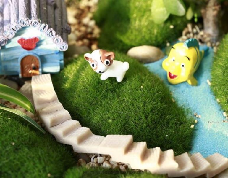 Fairy Garden Stairs Micro Landscape Miniature Fairy Garden Decoration Small Road Stairs Ladder Corridor Steps Diy Resinfairy Garden Accessories Resin Arts And Crafts Terrariums Fairy Garden Supplies - 描述图 3