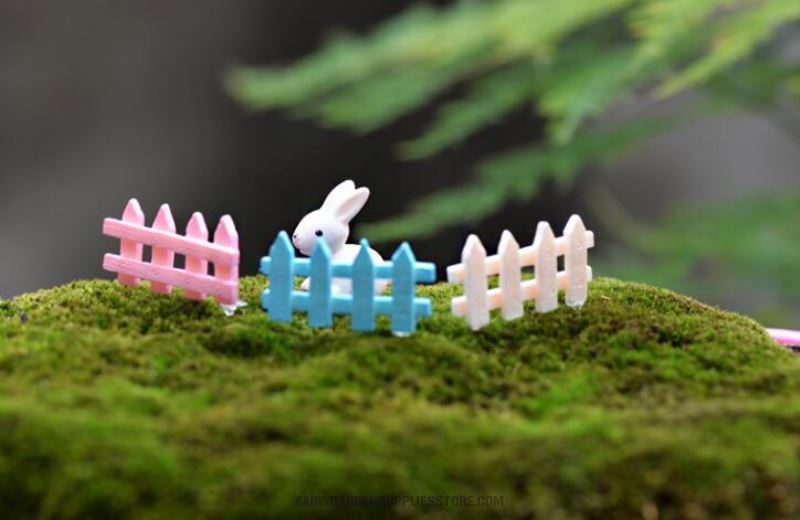 Terrariums Fairy Garden Fence Aquarium Micro Landscape Barrier 4Color Fence Diy Material Fairy Garden Decoration Fairy Garden Accessories - 描述图 3