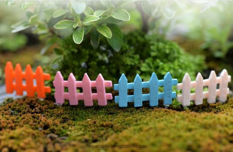Terrariums Fairy Garden Fence Aquarium Micro Landscape Barrier 4Color Fence Diy Material Fairy Garden Decoration Fairy Garden Accessories - 描述图 2