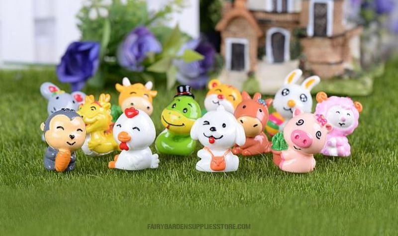 1 Pieces Various Animal China Zodiac Treasure Model Small Figurine Crafts Ornament - 描述图 3
