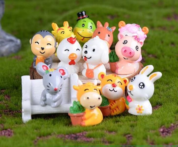 1 Pieces Various Animal China Zodiac Treasure Model Small Figurine Crafts Ornament - 描述图 2