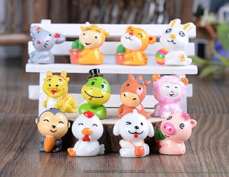 1 Pieces Various Animal China Zodiac Treasure Model Small Figurine Crafts Ornament - 描述图 1