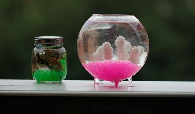 Fairy Garden Stone Micro Landscape Sands Miniature Garden Ecology Bottle Spar Fairy Garden Ornament Diy Landscaping Essential Fishbowl Landscaping Ecological Bottle Ornament Diy Landscaping Fish Tank Landscaping Aquarium Terrariums - 描述图 3