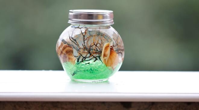Fairy Garden Stone Micro Landscape Sands Miniature Garden Ecology Bottle Spar Fairy Garden Ornament Diy Landscaping Essential Fishbowl Landscaping Ecological Bottle Ornament Diy Landscaping Fish Tank Landscaping Aquarium Terrariums - 描述图 1