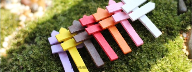 Signpost Mini Fairy Garden Landscape Decoration Pot Road Signs Terrariums Fairy Garden Ornament Wood Fairy Garden Fence Craftwork Diy Miniature Fairy Garden Accessories - 描述图 1