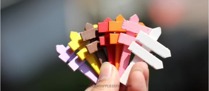 Signpost Mini Fairy Garden Landscape Decoration Pot Road Signs Terrariums Fairy Garden Ornament Wood Fairy Garden Fence Craftwork Diy Miniature Fairy Garden Accessories - 描述图 2