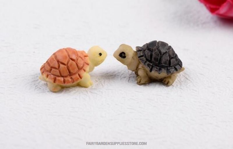 Mini Fairy Garden Tortoise Miniature Fairy Garden Decoration Doll House Micro Landscape Decoration Miniatures Succulentterrarium Fairy Garden Sea Turtle Aquarium Accessories - 描述图 4