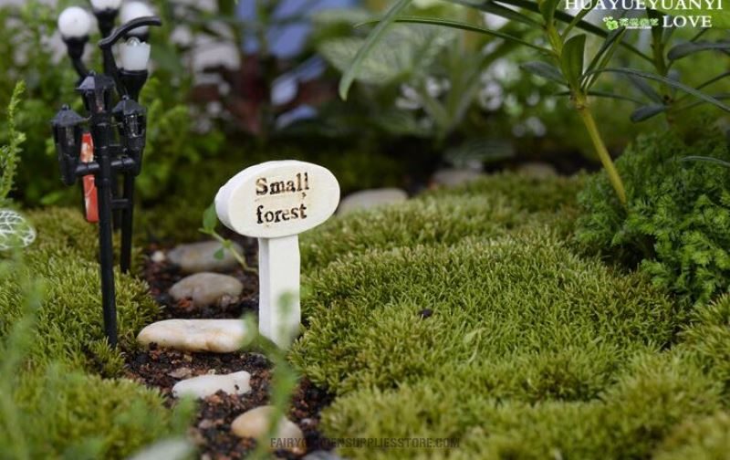 Fairy Garden Signpost Miniature Garden Guideboard Fairy Garden Ornament Doll Diy Assemble Toys Plant Pot Terrariums Bonsai Decor Road Signs Fairy Garden Accessories - 描述图 5