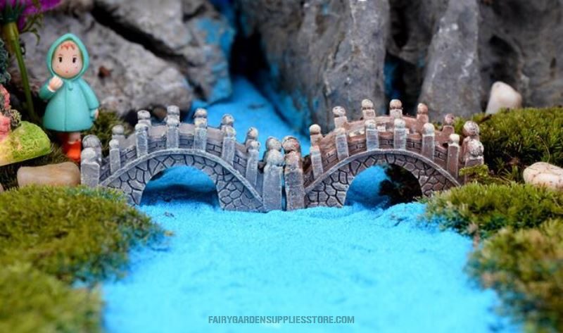 Miniature Fairy Garden Bridge Decoration Indoor Terrariums Fairy Garden Accessories Resin Palace Style Small Bridge Original Craftwork Aquarium Bonsai Decorate - 描述图 3