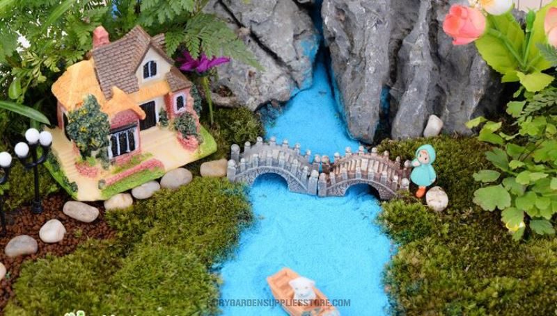 Miniature Fairy Garden Bridge Decoration Indoor Terrariums Fairy Garden Accessories Resin Palace Style Small Bridge Original Craftwork Aquarium Bonsai Decorate - 描述图 2