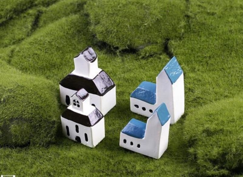 Indoor Fairy Garden Castle Church Micro Landscape Enchanted Miniature Fairy Garden Decoration Teacup Fairy Garden Accessories Bonsai Mediterranean Sea Amorous Feelings Zakka House Original Arts And Crafts - 描述图 3