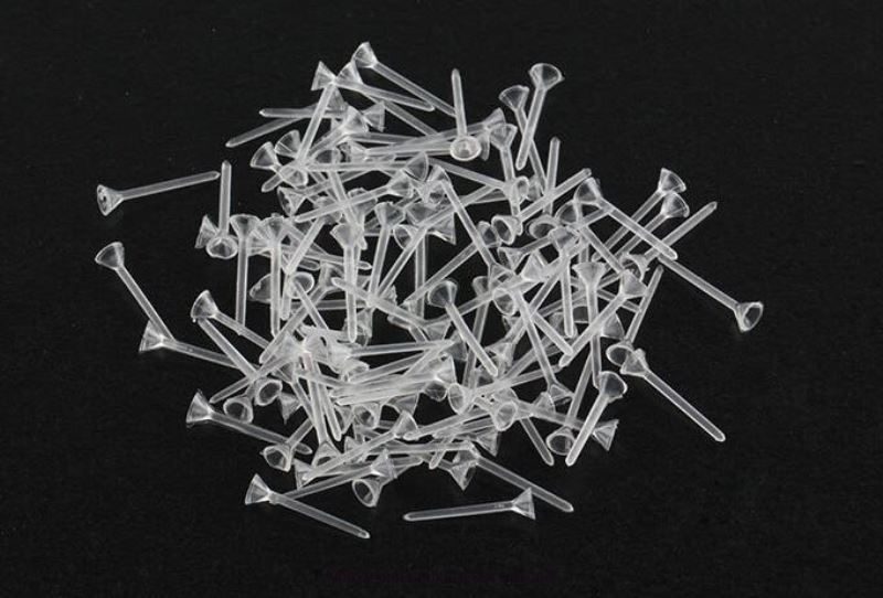 Miniature Fairy Garden Decoration Fairy Garden Accessories Fixed Needle Doll Stick Essential Plastic Pin 100 Pcs - 描述图 3