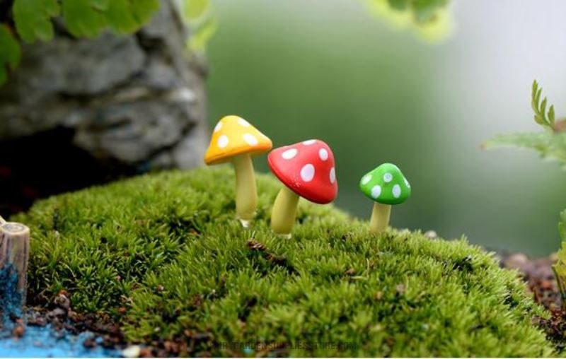 Artificial Plant Ornament Foam Mushroom Fairy Garden Micro Landscape Miniature Garden Pot Bonsai Fairy Garden Decoration Fairy Garden Accessories Multicolour Mushroom - 描述图 2