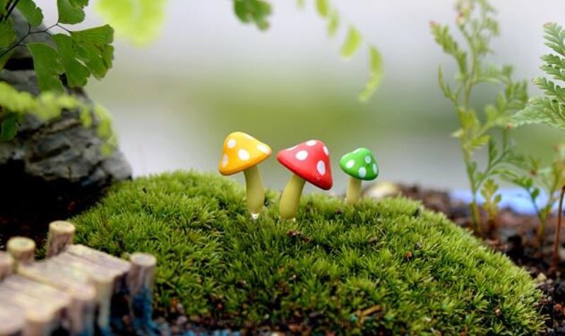 Artificial Plant Ornament Foam Mushroom Fairy Garden Micro Landscape Miniature Garden Pot Bonsai Fairy Garden Decoration Fairy Garden Accessories Multicolour Mushroom - 描述图 3