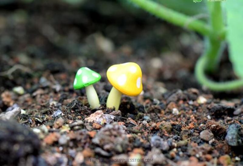 Artificial Plant Ornament Foam Mushroom Fairy Garden Micro Landscape Miniature Garden Pot Bonsai Fairy Garden Decoration Fairy Garden Accessories Multicolour Mushroom - 描述图 5
