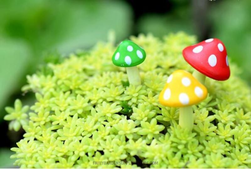 Artificial Plant Ornament Foam Mushroom Fairy Garden Micro Landscape Miniature Garden Pot Bonsai Fairy Garden Decoration Fairy Garden Accessories Multicolour Mushroom - 描述图 6