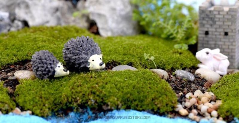Cute Fairy Garden Hedgehogs Cartoon Animal Children Micro Landscape Resin Miniature Garden Decorate Fairy Garden Decoration Terrariums Fairy Garden Accessories Hedgehogs And Small Hedgehogs Doll Bonsai Diy Material Wholesale - 描述图 2
