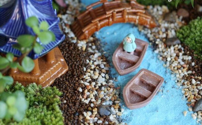 Aquarium Fairy Garden Accessories Artificial Boat Mini Craft Miniature Fairy Garden Home Decoration Houses Micro Landscaping Decor Bonsai Diy Accessories Lovely Resin Ship Table Ornaments - 描述图 4