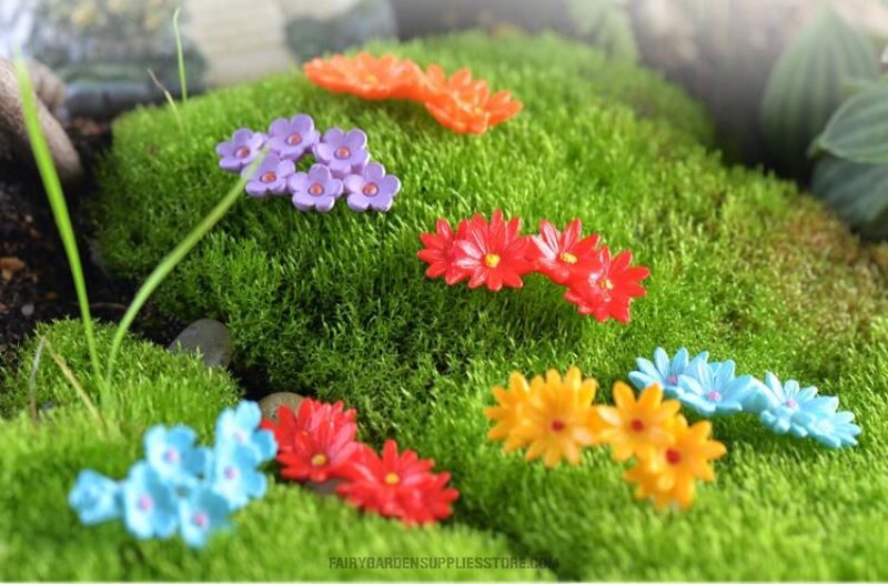 Pot Bonsai Color Small Flower Emulational Flower Fairy Garden Micro Landscape Miniature Garden Indoor Fairy Garden Decoration Diy Landscaping Terrariums Fairy Garden Accessories Fairy Garden Ornament - 描述图 4