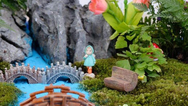 Zakka Terrariums Fairy Garden Decoration Log Stool Pot Bonsai Fairy Garden Accessories Stool Park Chairs Resin Arts And Crafts - 描述图 2