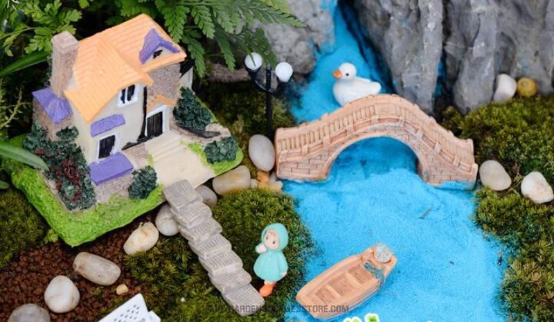 Terrariums Fairy Garden Stone Steps Emulational Stairs Bonsai Bend Small Road Ladder Aisle Diy Craft Resin Fairy Garden Decoration Fairy Garden Accessories - 描述图 4