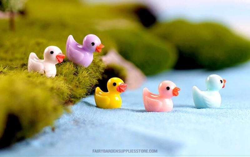 Mini Fairy Garden Small Yellow Duck Doll Toys Pendant Miniature Garden Aquarium Fairy Garden Decoration Terrariums Fairy Garden Accessories Resin Arts And Crafts Original Bonsai Animal - 描述图 5