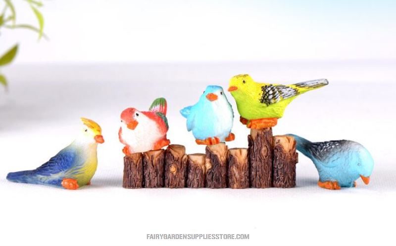 1 Piece Colorful Bird Simulation Sparrow Swallow Toy Figurine Crafts Figure Ornament Home Garden Decor - 描述图 1