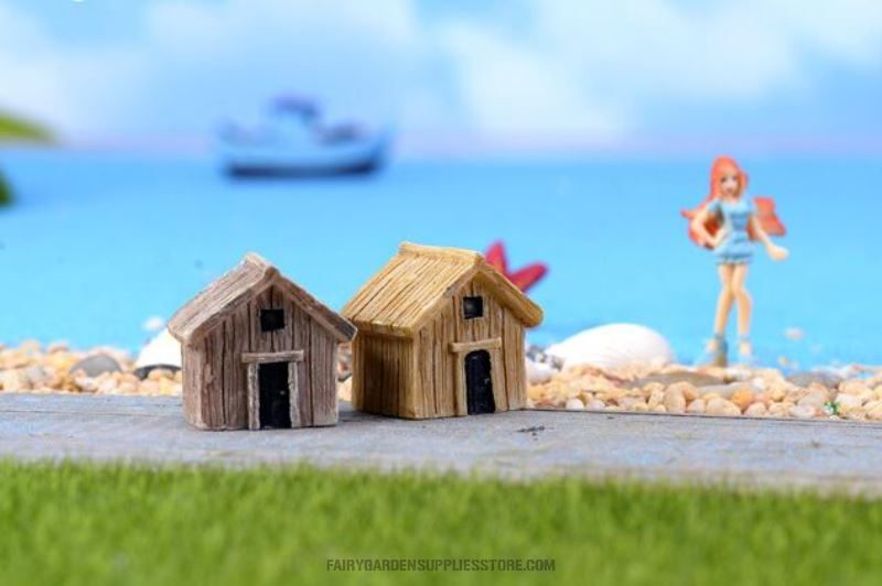 Mini Farm Hut Micro Landscape Miniature Garden Terrariums Fairy Garden Ornament Resin Frame House Diy Assemble Small Fairy Garden Decoration Bonsai Fairy Garden Accessories Toys - 描述图 4