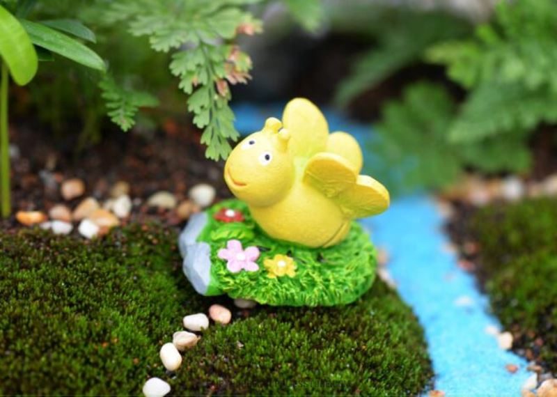 Mini Fairy Garden Decoration Terrariums Fairy Garden Accessories Bonsai Resin Stone Animal Snail Bee Frog Dragonfly Ladybug Artificial Diy Material Wholesale - 描述图 5