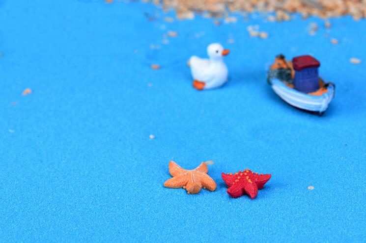 Aquarium Small Starfish Horn Starfish Mediterranean Sea Style Resin Fairy Garden Decoration Pot Bonsai Fairy Garden Accessories Fairy Garden Micro Landscape Miniature Garden Original Decorate Terrariums Artificial Animal - 描述图 2