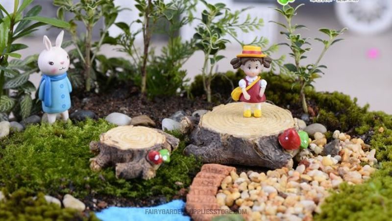 Mini Terrariums Fairy Garden Accessories Artificial Mushroom Tree Stump Bonsai Miniature Fairy Garden Pot Bonsai Home Houses Decoration Mini Craft Micro Landscaping Decor Diy Fairy Garden Ornament Flower Pot Plant Decoration Figurine - 描述图 1