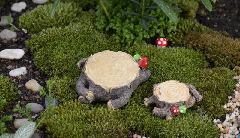Mini Terrariums Fairy Garden Accessories Artificial Mushroom Tree Stump Bonsai Miniature Fairy Garden Pot Bonsai Home Houses Decoration Mini Craft Micro Landscaping Decor Diy Fairy Garden Ornament Flower Pot Plant Decoration Figurine - 描述图 5