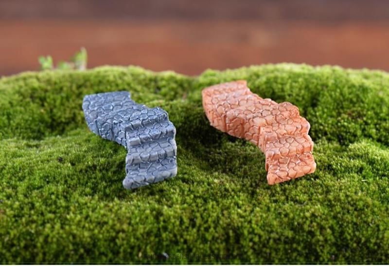 Pot Bonsai Mini Resin Craft Stone Step Path Stair Miniature Fairy Garden Road Home Houses Decoration Mini Craft Micro Landscaping Decor Diy Accessories - 描述图 1
