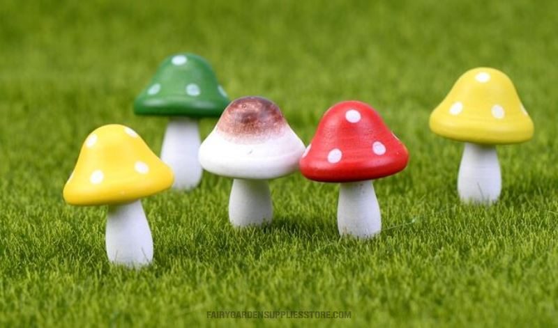 Artificial Plant Ornament Foam Mushroom Fairy Garden Micro Landscape Miniature Garden Pot Bonsai Fairy Garden Decoration Fairy Garden Accessories Multicolour Mushroom - 描述图 2