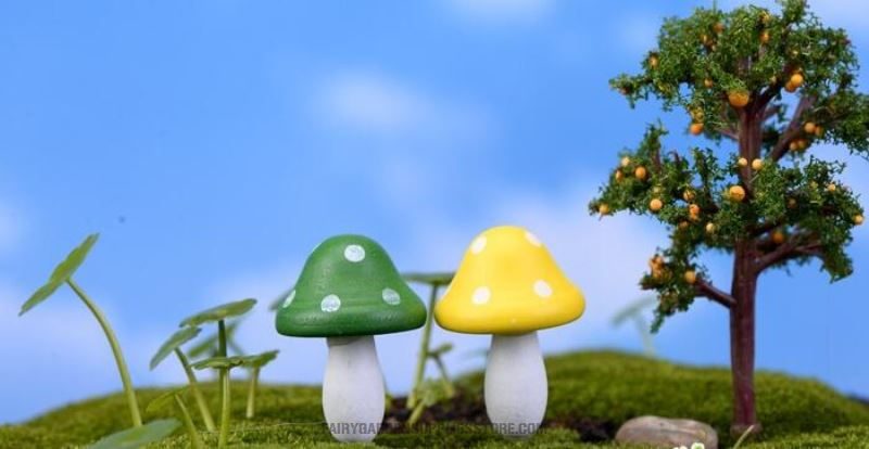 Artificial Plant Ornament Foam Mushroom Fairy Garden Micro Landscape Miniature Garden Pot Bonsai Fairy Garden Decoration Fairy Garden Accessories Multicolour Mushroom - 描述图 3
