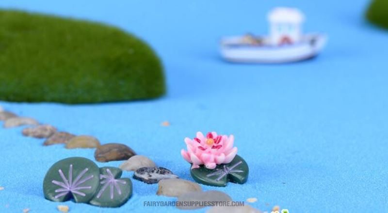 Moss Fairy Garden Lotus Micro Landscape Miniature Garden Decorate Terrariums Fairy Garden Decoration Pot Bonsai Fairy Garden Accessories Lotus Leaf Small Flower Diy Material Wholesale Resin Plants - 描述图 2